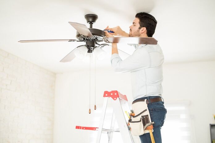 Installing a ceiling fan step by step