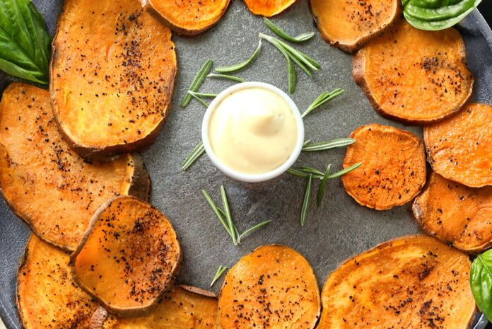Spicy Sweet Potato Chips A recipe youll love